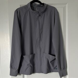 Med Couture Slate Gray Scrub Jacket